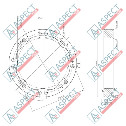 Stator ID=285.9 mm Poclain Hydraulic MS18, MSE18 AFM