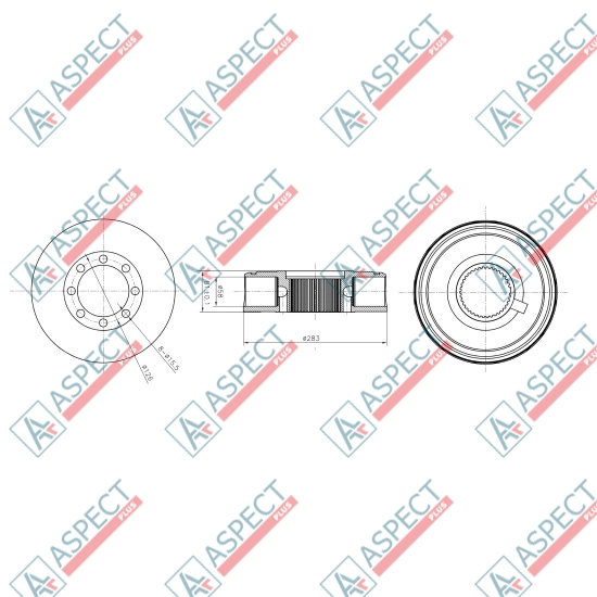 Rotor group Poclain Hydraulic MSE25, MS25 AFM