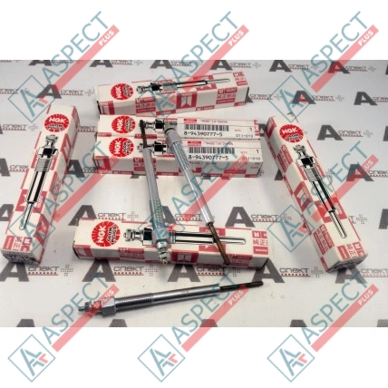 Bougie de préchauffage Isuzu (8943907774) 4HK1, 4JJ1, 6UZ1 Hitachi, JCB Pièce OE