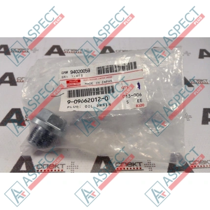 Oil Drain Plug Isuzu (9096620120) 6HK1, 6BG1, 6WG1 Hitachi, JCB Genuine