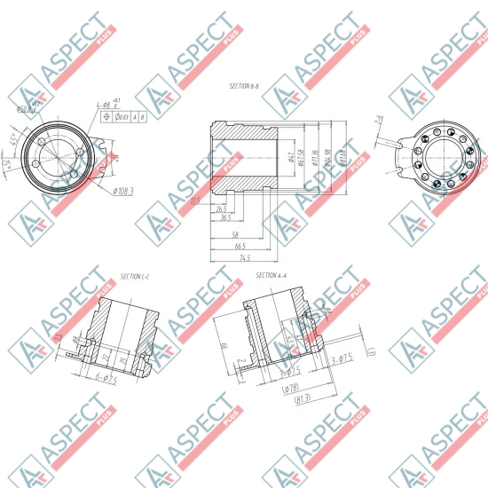 Distributor 2 speed Poclain Hydraulic MSE02, MS02 AFM