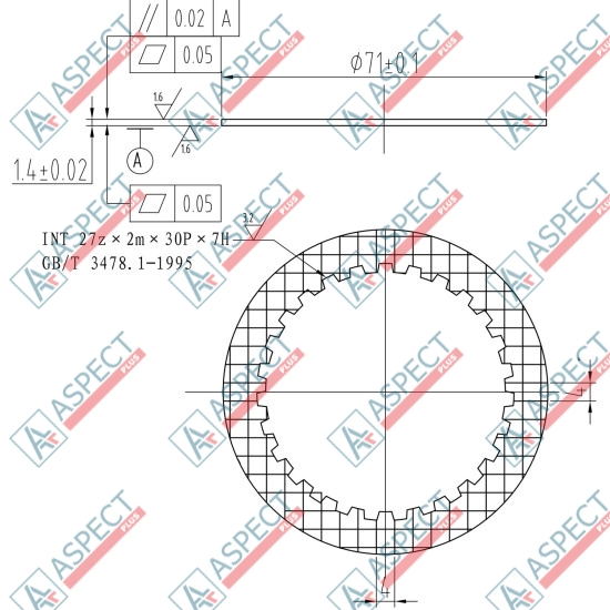 Диск фрикционный Poclain Hydraulic MSE02, MS02 AFM