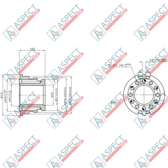 Distributor 1 speed Poclain Hydraulic MSE05, MS05 AFM