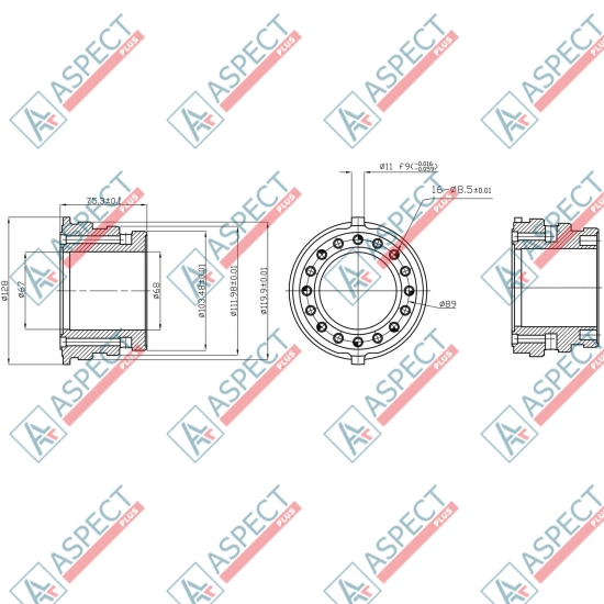 Distributor 1 speed Poclain Hydraulic MSE08, MS08 AFM