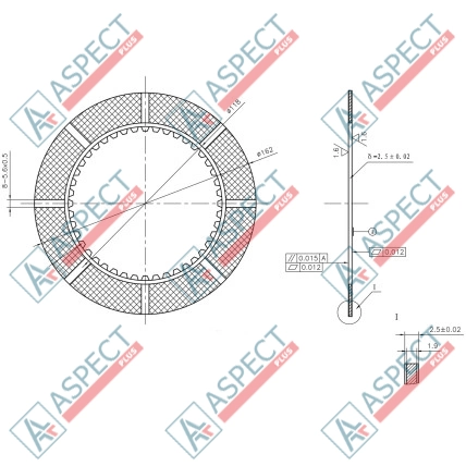 Диск фрикційний Poclain Hydraulic MS35, MS25 AFM