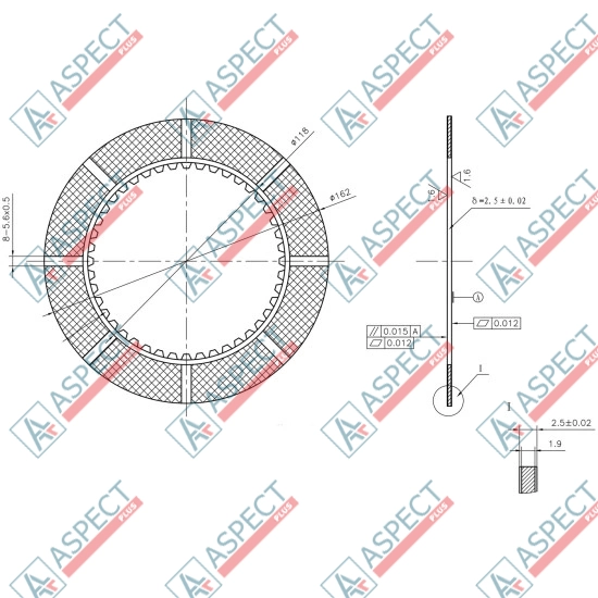 Friction Plate Poclain Hydraulic MS35, MS25 AFM