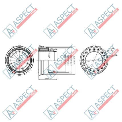 Distribuidor 2 speed, L=99.0 mm Poclain Hydraulic MSE18, MS18 AFM