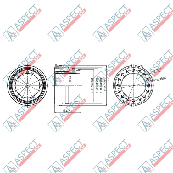 Distributor 2 speed, L=99.0 mm Poclain Hydraulic MSE18, MS18 AFM