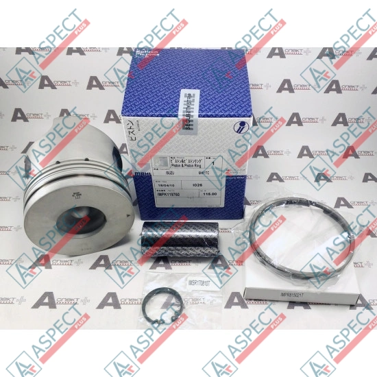 Piston Kit (piston, pin, ring, snap ring) Isuzu (1121119760) Hitachi, JCB OEM