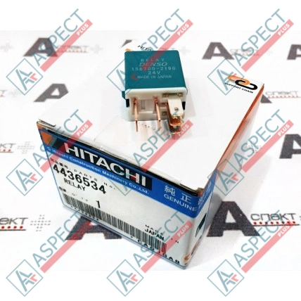 Реле стартера втягивающее Hitachi (4436534) EX200, ZX120, ZX200, ZX330 Оригинал