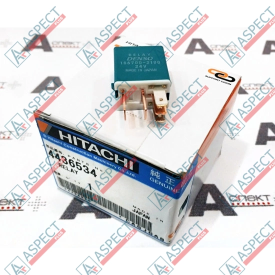 Реле стартера втягивающее Hitachi (4436534) EX200, ZX120, ZX200, ZX330 Оригинал