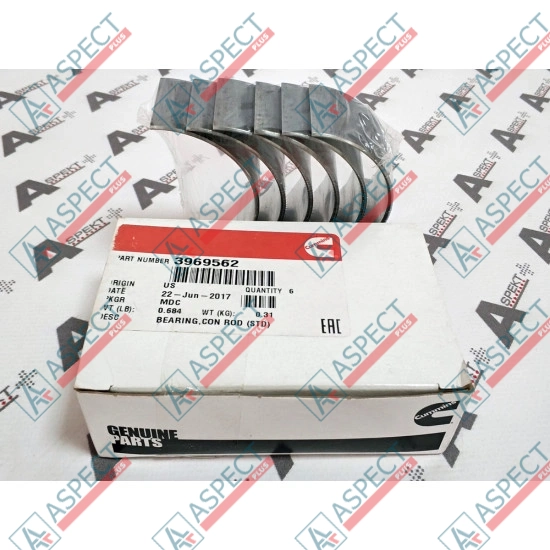 Вкладыш шатуна Cummins (3969562) 6BT, BTA5.9C Оригинал