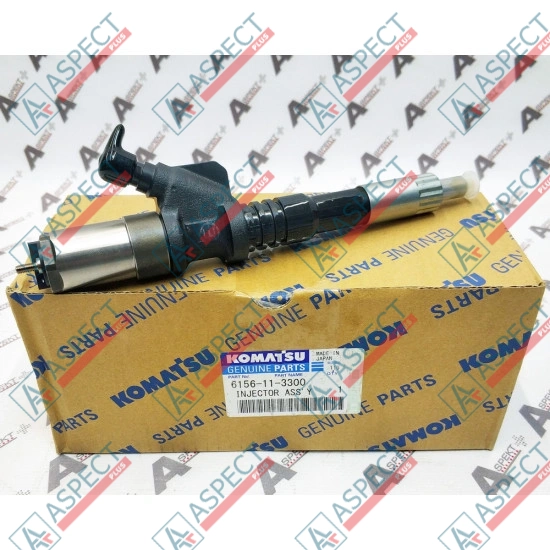 Fuel Injector Komatsu (6156-11-3300) Denso 095000-1211 PC400-7, PC450-7 Genuine