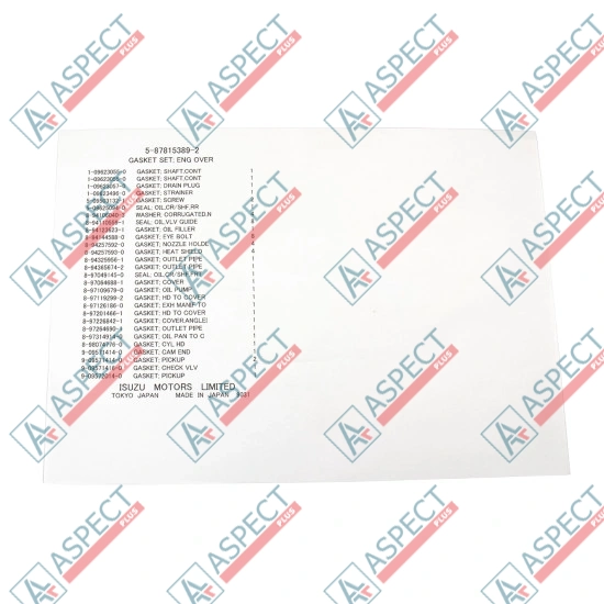 Комплект прокладок полный Isuzu (5878153892) 4LE1 Hitachi, JCB Оригинал