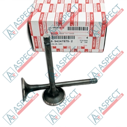 Soupape d`échappement Isuzu (8942478752) 4JG1, 4JG2, 4JB1 Hitachi, JCB Pièce OE