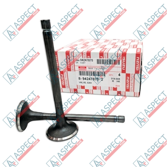 Exhaust Valve Isuzu (8942478752) 4JG1, 4JG2, 4JB1 Hitachi, JCB Genuine