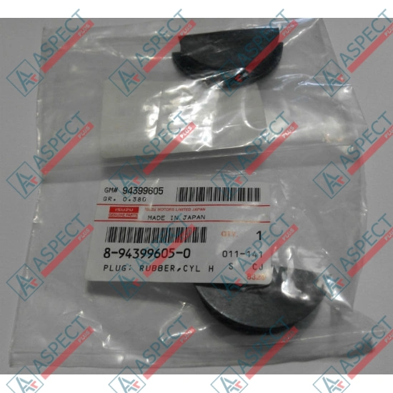Заглушка ГБЦ (резиновый полумесяц) Isuzu (8943996050) 4HK1 Hitachi, JCB Оригинал