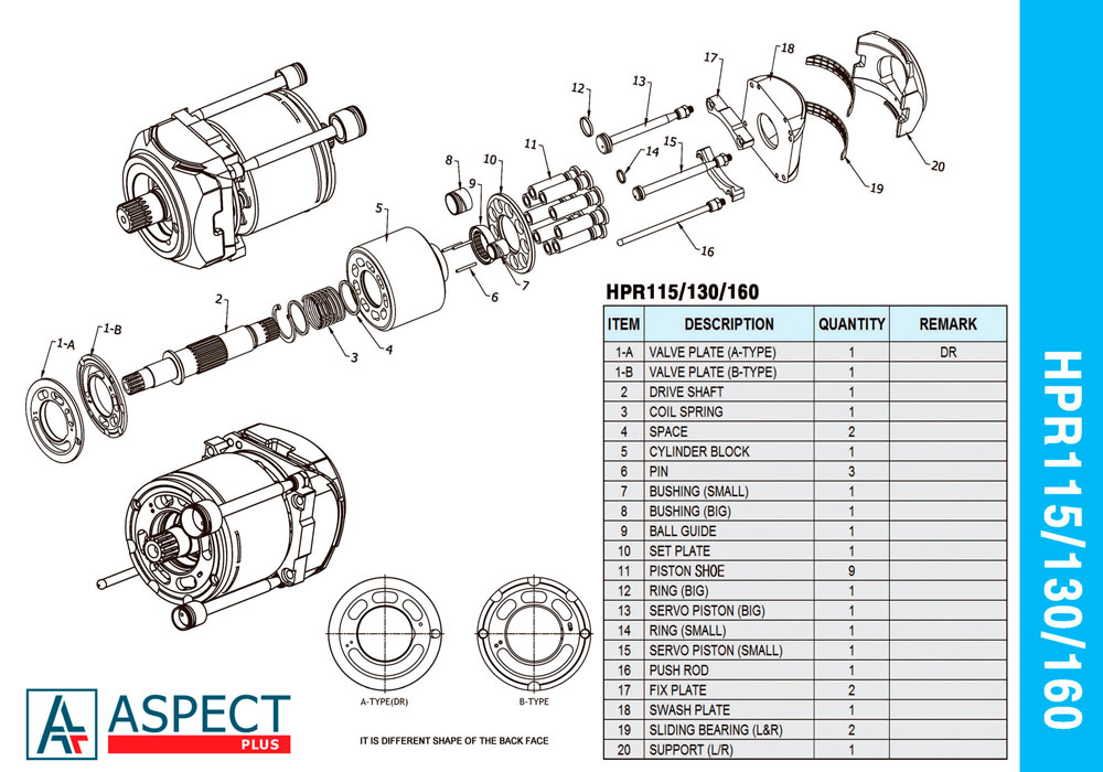 Schéma des pièces détachées Linde HPR160-01