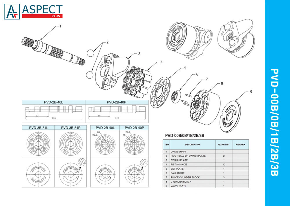 Schéma des pièces détachées Nachi PVD-00B